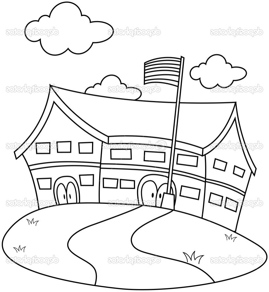 944x1024 A Drawing Of A School