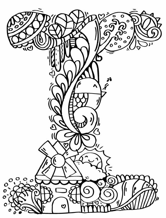 549x720 Alphabet I Doodle Art