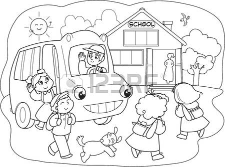 450x335 School Going Children Drawing