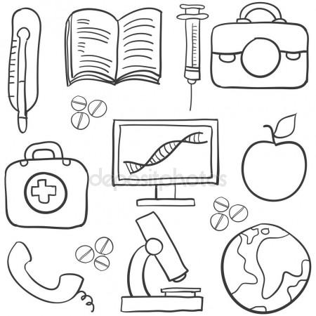 450x450 School Supplies Drawings Stock Vector Kytalpa