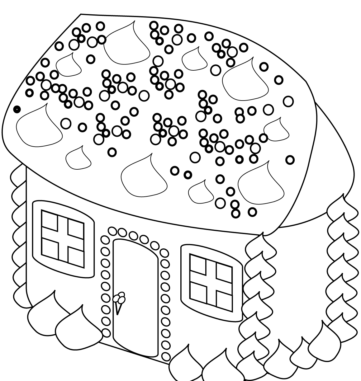 1159x1224 Easy House Coloring Pages Drawing Printabledult Free