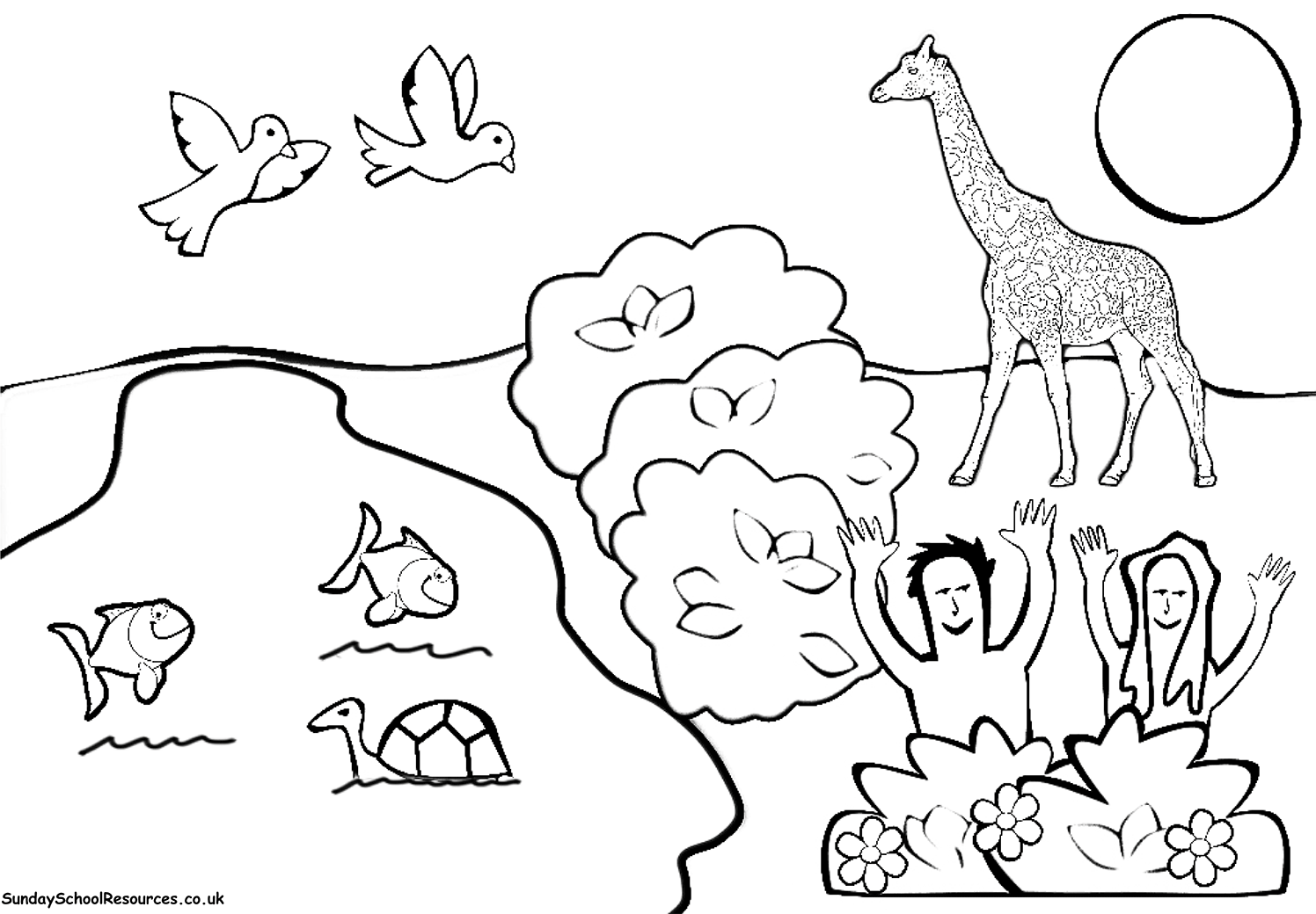 1496x1040 Sunday School Creation Bible Coloring Pages