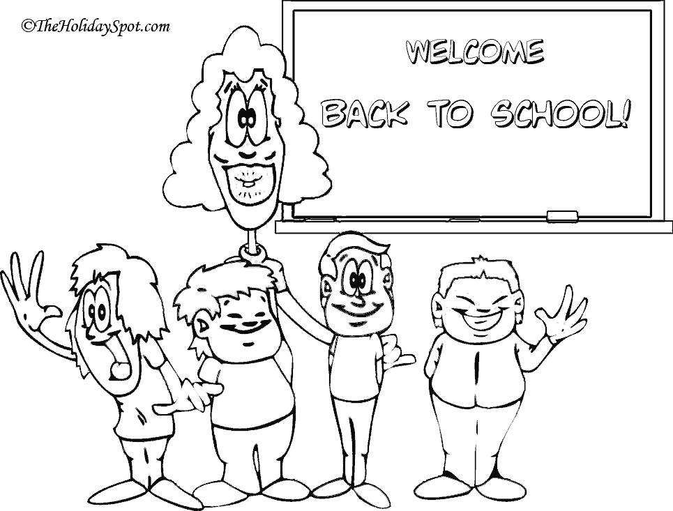 965x733 Welcome To School Coloring Pages