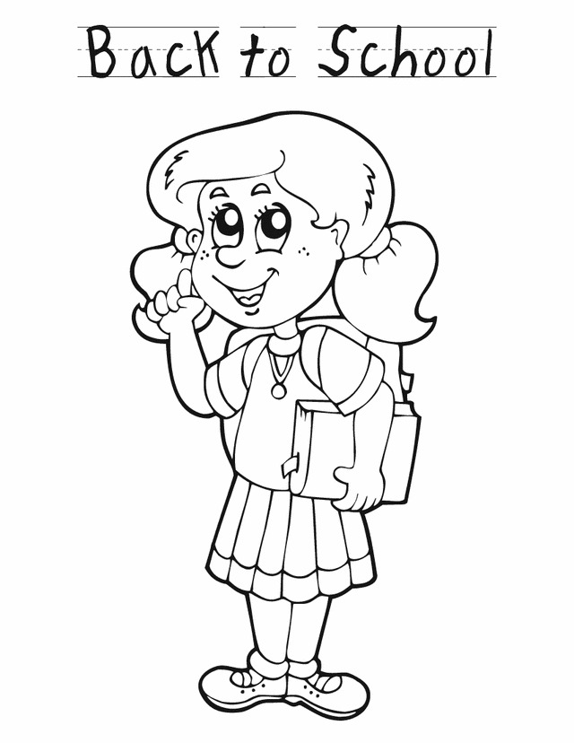 640x828 School Girl Coloring Pages Back To School Girl Coloring Pages