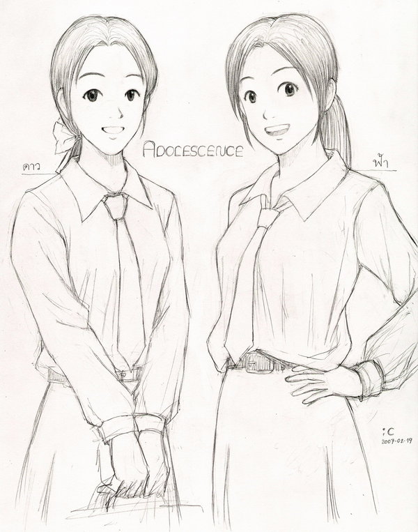 600x763 Twin Thai School Girls By Cocon