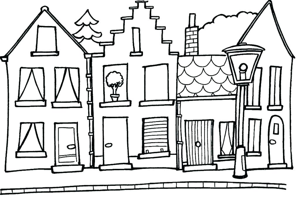 1024x680 House Coloring Page White House Color Colouring For Good Draw