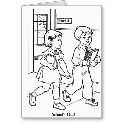 512x512 Retro Vintage Kitsch Coloring Book Schools Out Kid Cards Back