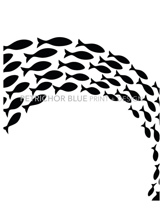 570x713 Of Fish Black And White