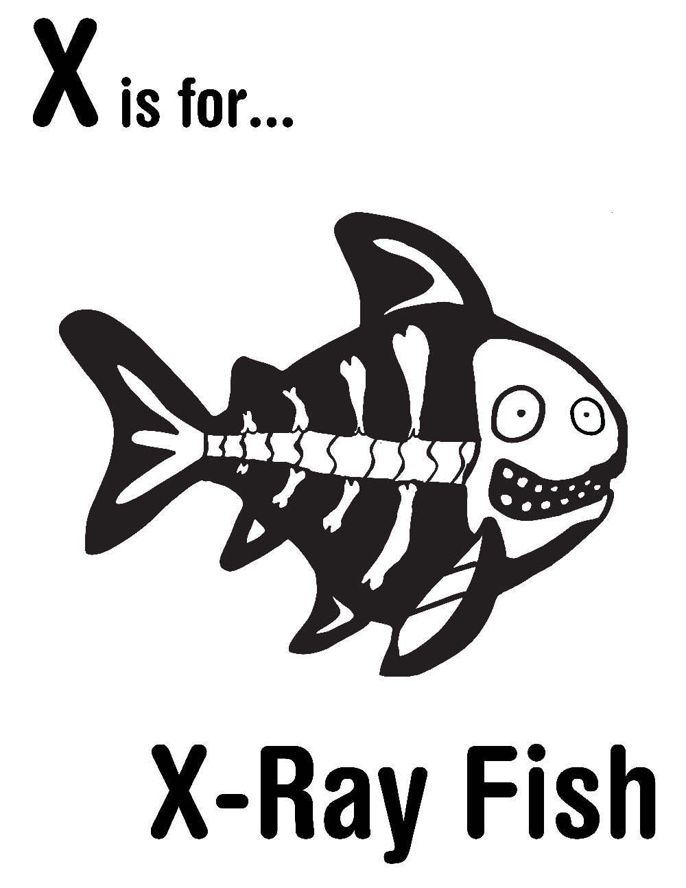 1000x1294 X Is For X Ray Fish Alphabet Crafts Alphabet