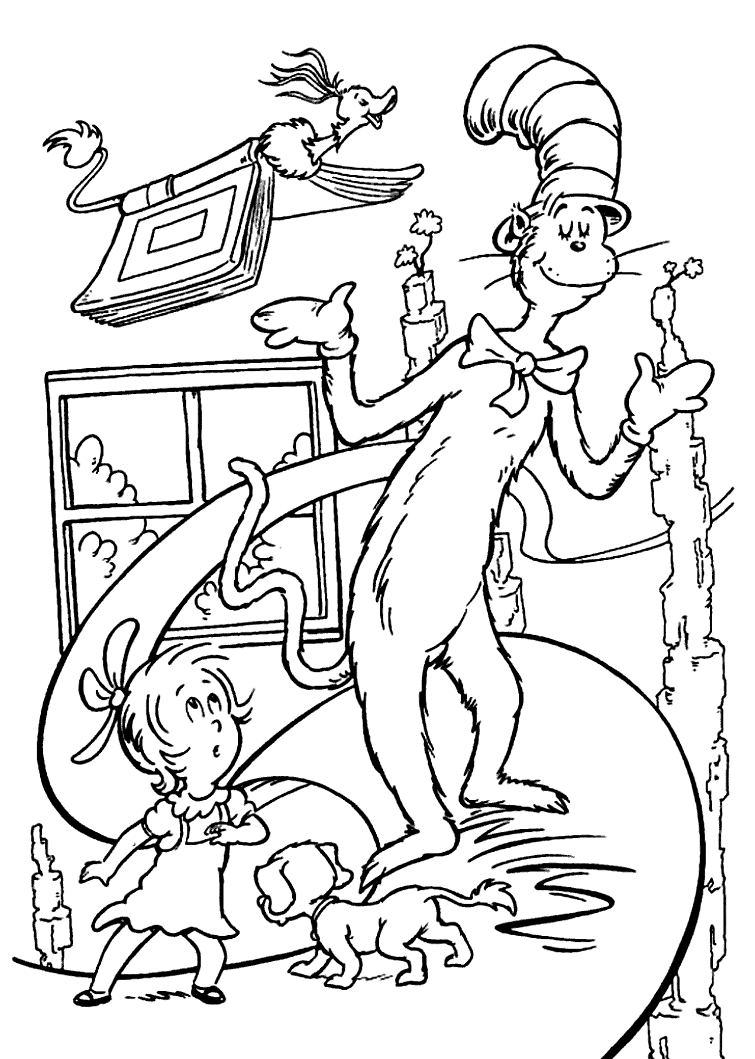1483x2079 Cat In The Hat Printable Coloring Pages School And Activities