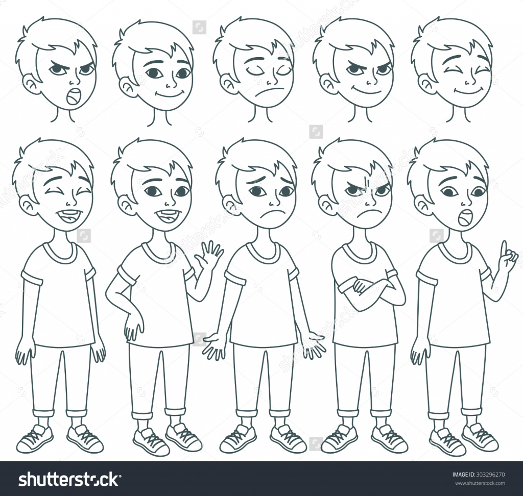 1024x972 Face Expressions Drawing Outline Freehand Drawings Cartoon School