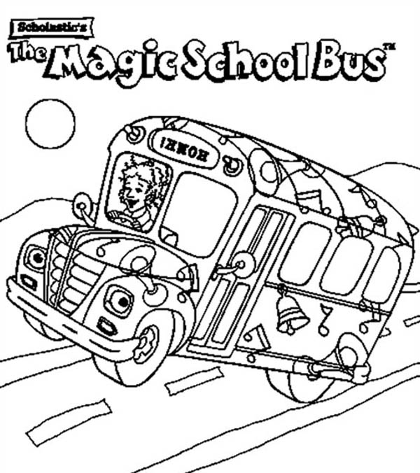 600x676 Magic School Bus Coloring Pages Colouring For Humorous Draw Paint
