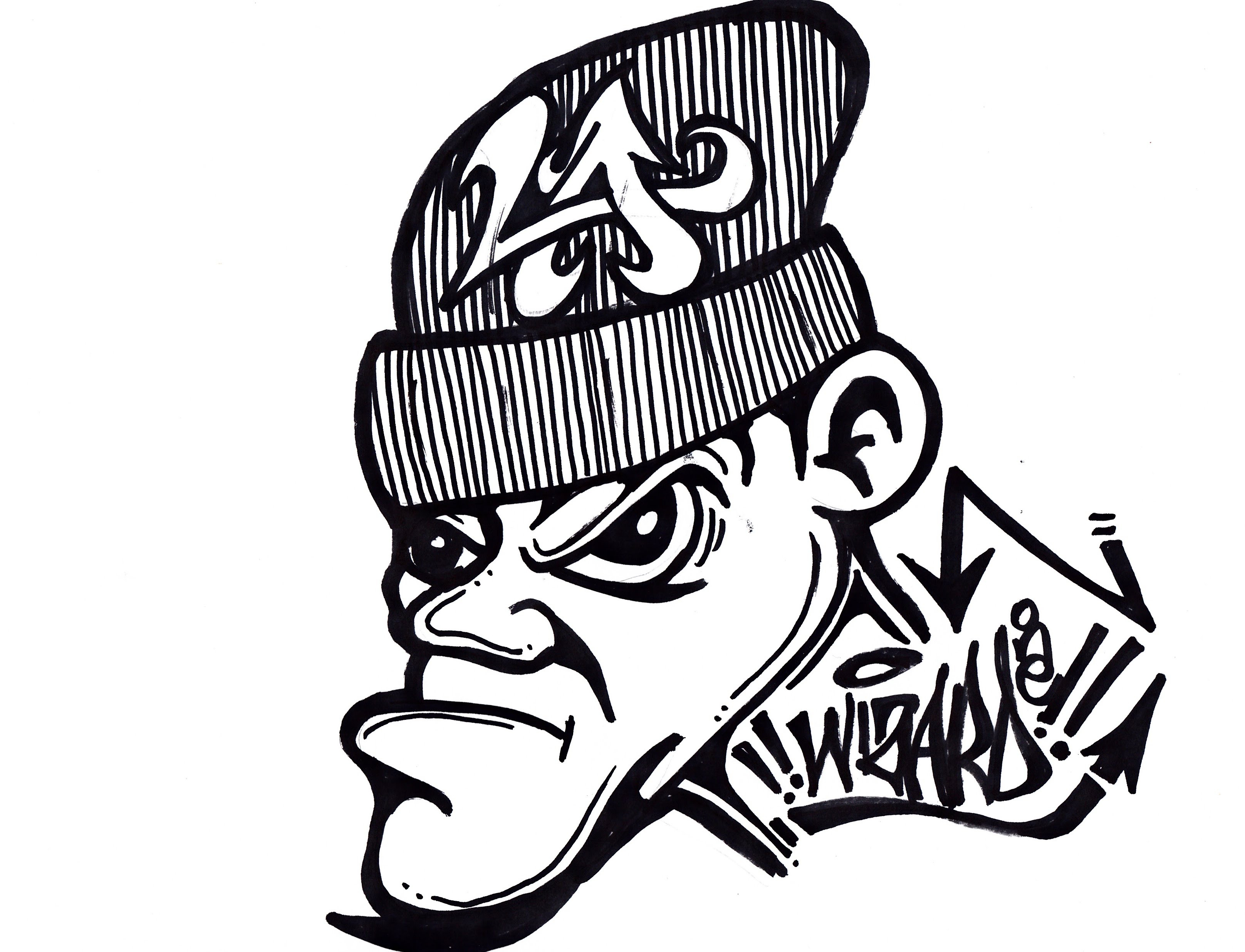 3232x2472 Old School Graffiti Drawing