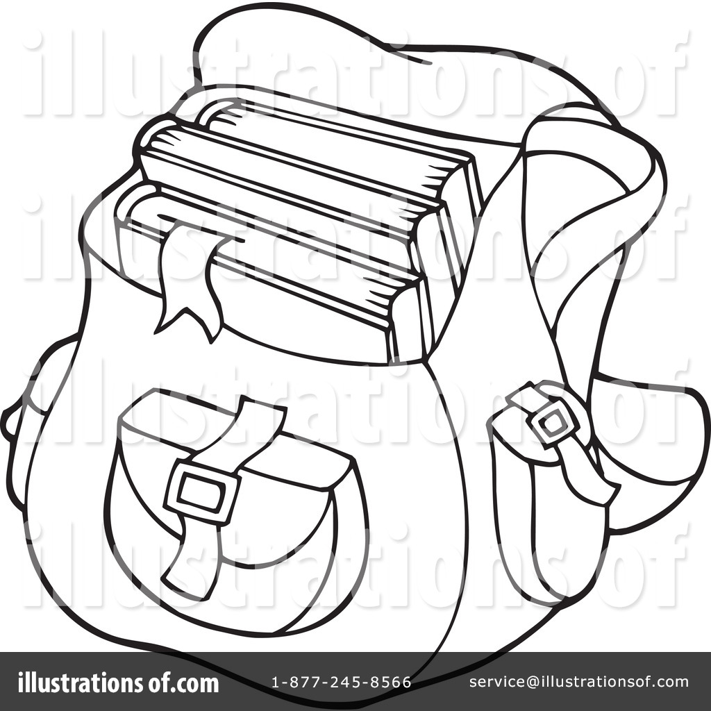 1024x1024 School Bag Clipart Black