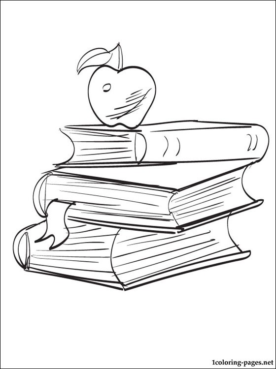 560x750 School Books Coloring Page Coloring Pages