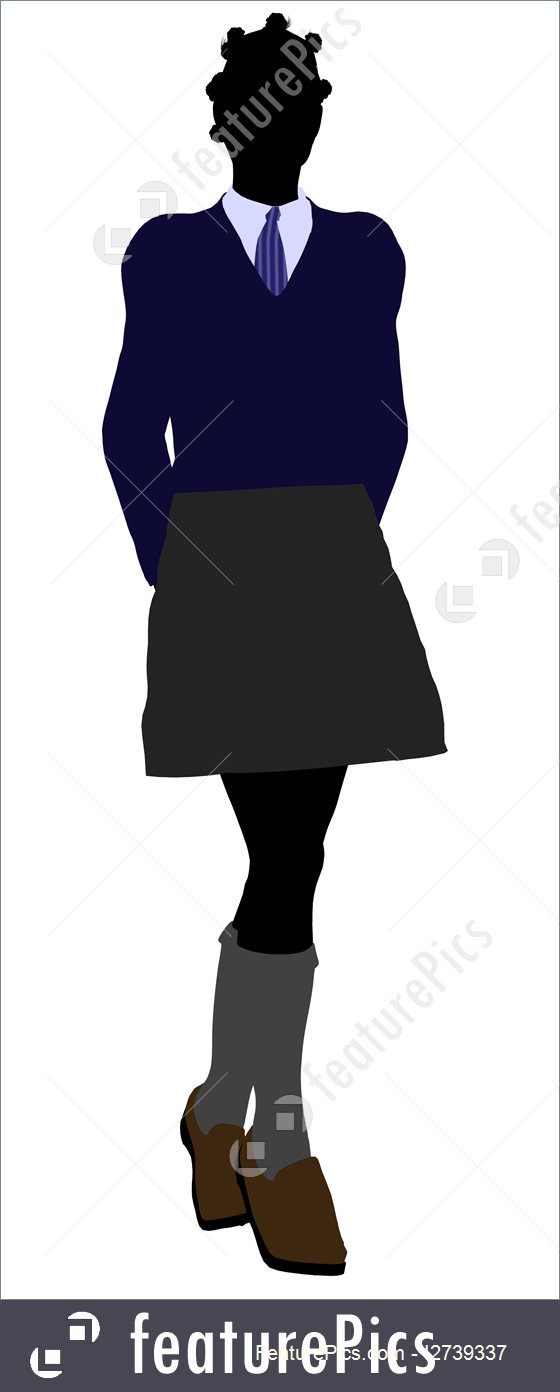 560x1392 Silhouettes And Outlines School Girl Silhouette