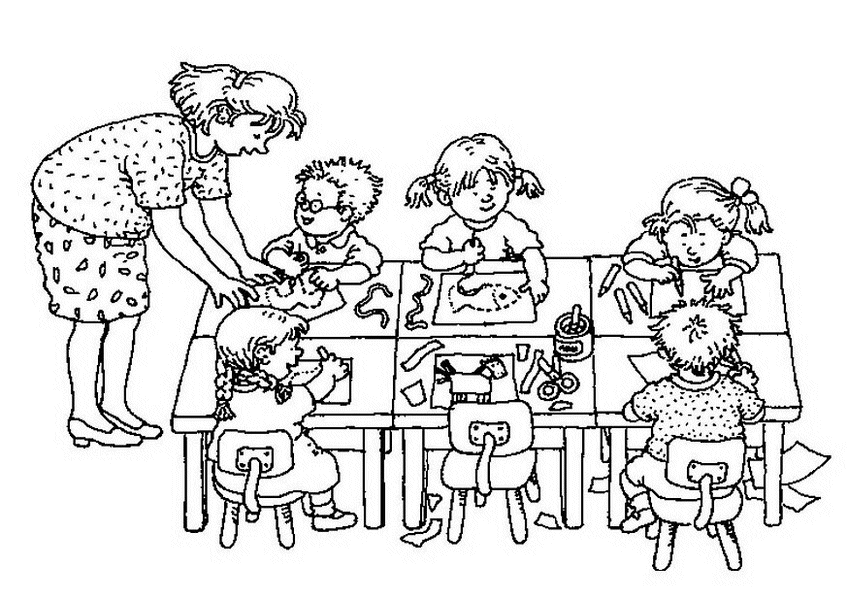 848x600 Professor Teaching Children Coloring ~ Child Coloring