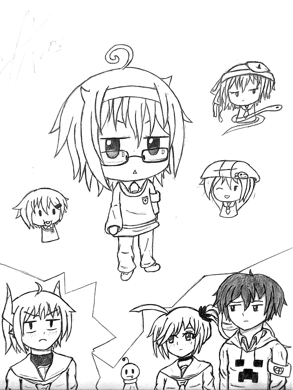 1024x1365 Random Sketch 7 Kyoki High School Students By Guywithpencil0021