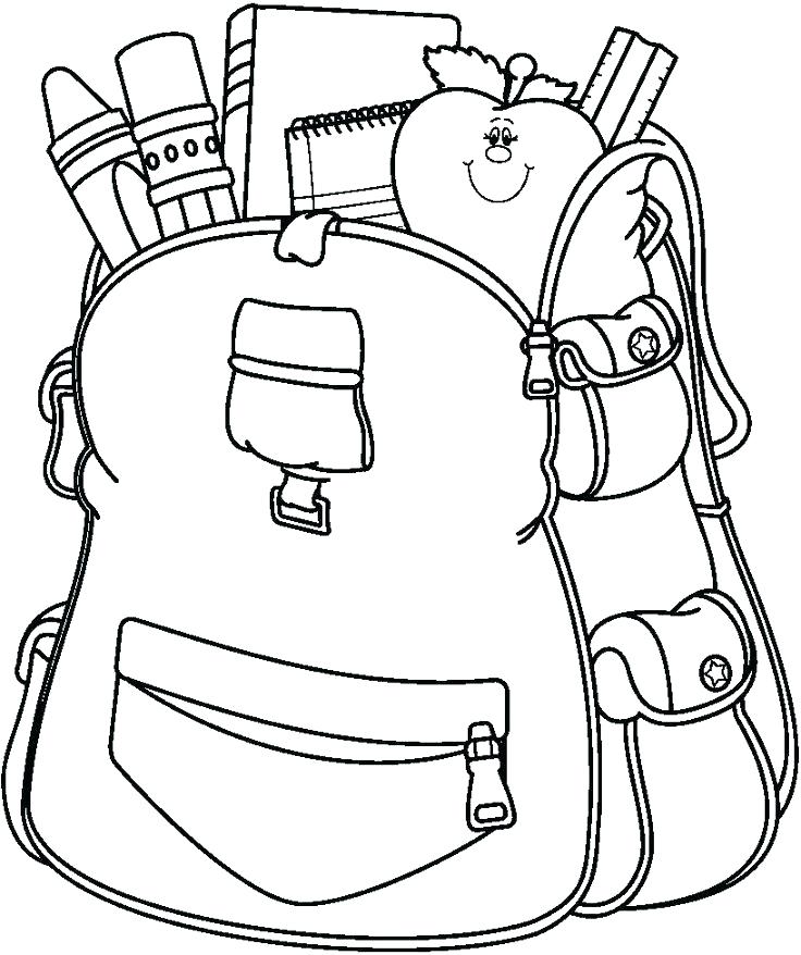 736x878 Entertaining School Supplies Coloring Pages Online Back