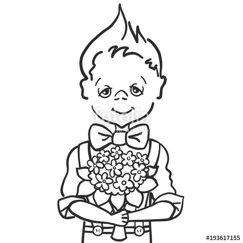 500x500 Hand Paint Draw Little Smile Boy With Batterfly Who Wants To Give