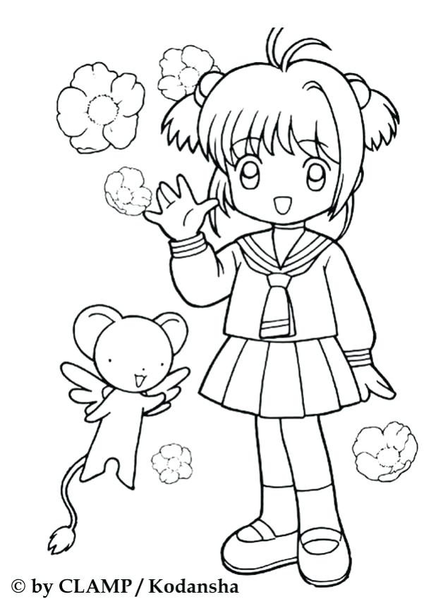 601x850 Good Cardcaptor Sakura Coloring Pages Best Of Lovely In Her School