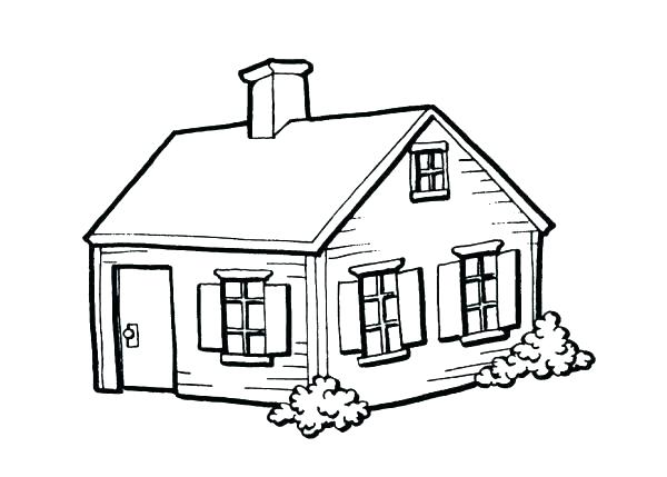 600x429 Coloring Page House