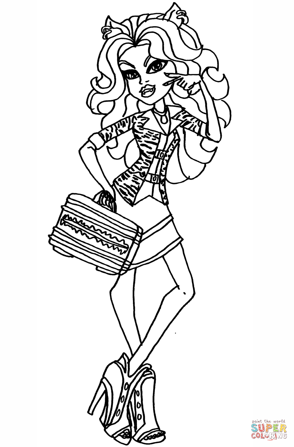 948x1441 Clawdeen Wolf Schools Out Coloring Page Free Printable Coloring