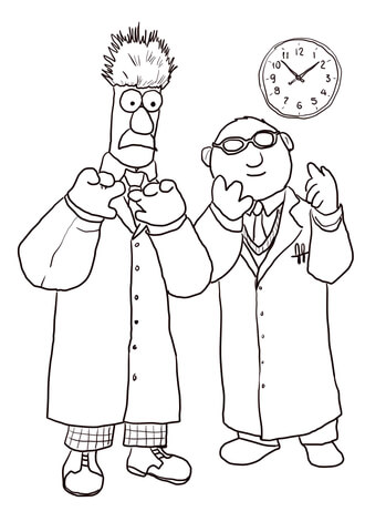 349x480 Beaker And Bunsen Honeydew Coloring Page Free Printable Coloring