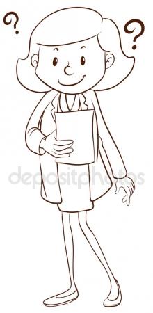 220x450 A Plain Drawing Of A Scientist Stock Vector Blueringmedia