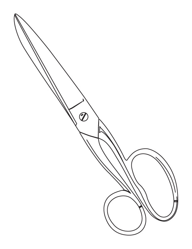 612x792 Scissor Coloring Pages