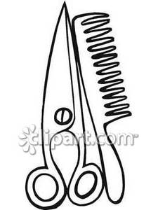 225x300 And White Comb And Scissors