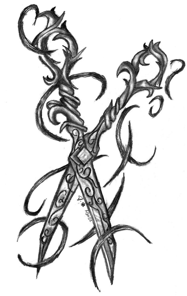 711x1123 Scissors Tattoo