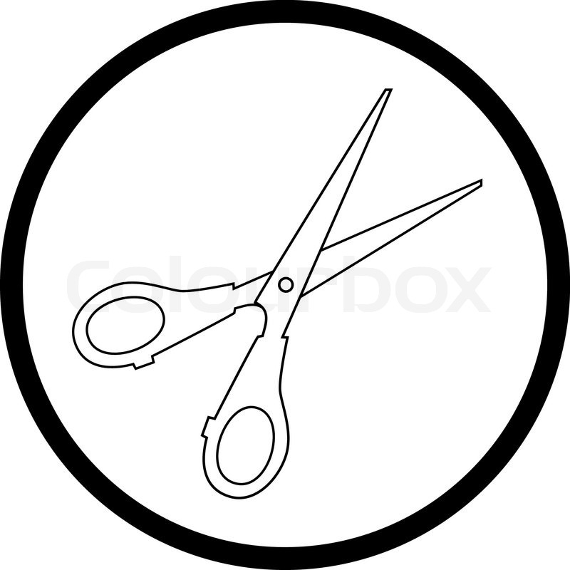 800x800 Vector Icon Of Scissors Stock Vector Colourbox