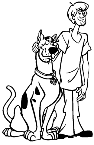 311x480 Shaggy And Scooby Coloring Page Free Printable Coloring Pages