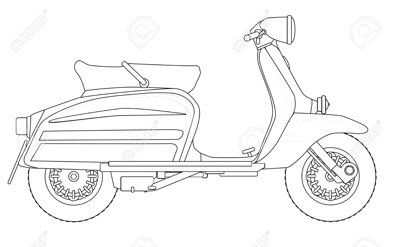 Scooter Drawing