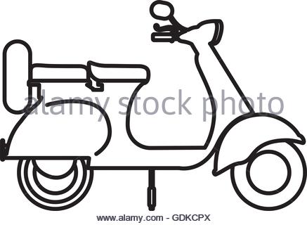 437x320 Scooter Outline Drawing Stock Photo, Royalty Free Image 169107263