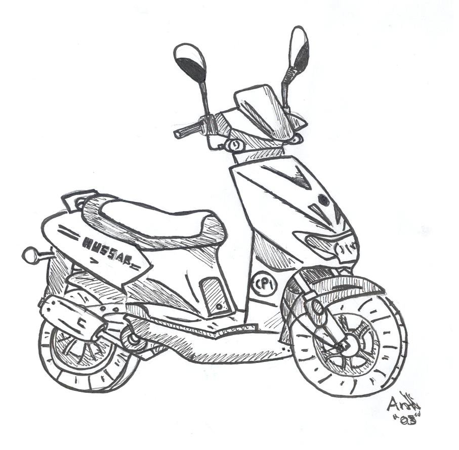 907x889 I Draw This Cpi Scooter By Ysti