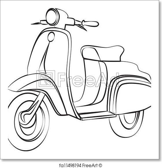 Scooter Drawing at GetDrawings | Free download