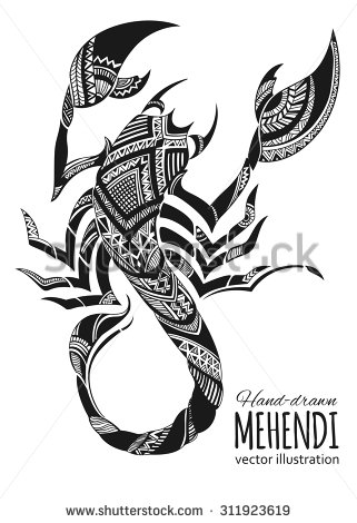 321x470 Ethnic African, Indian, Totem Tattoo Design. Hand Drawn Mehendi