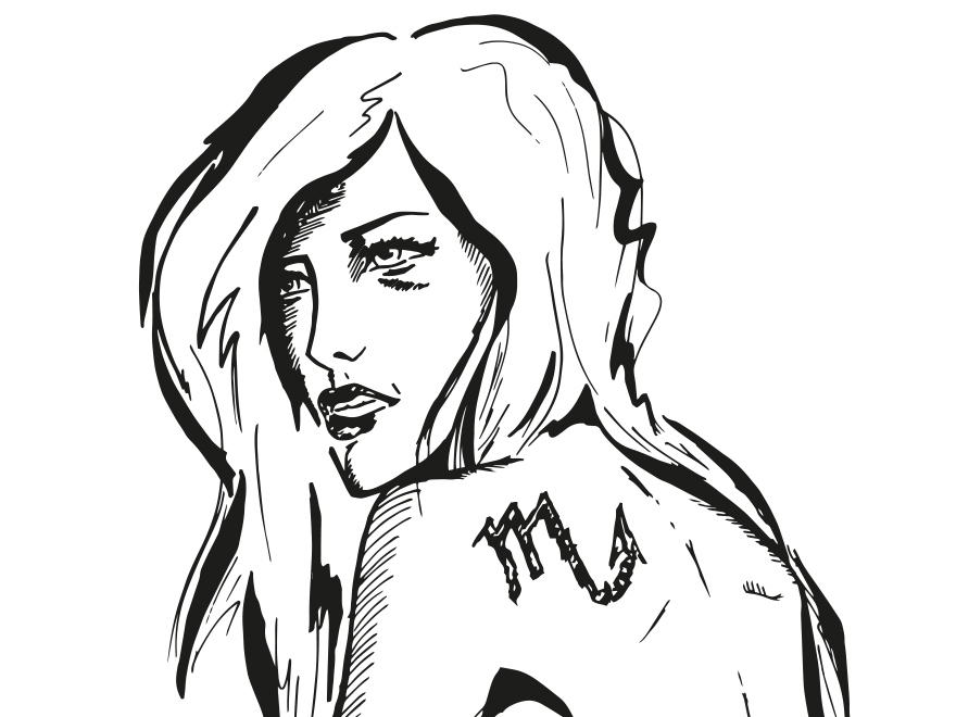 880x660 Scorpio, Illustration Crow And Diamond