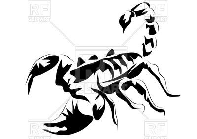 400x283 Scorpion Outline Royalty Free Vector Clip Art Image