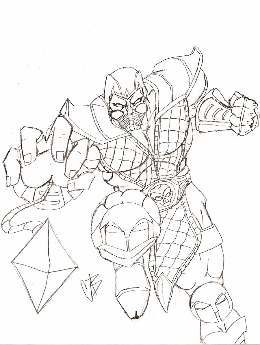 900x1191 Scorpion Mortal Kombat By Blix007