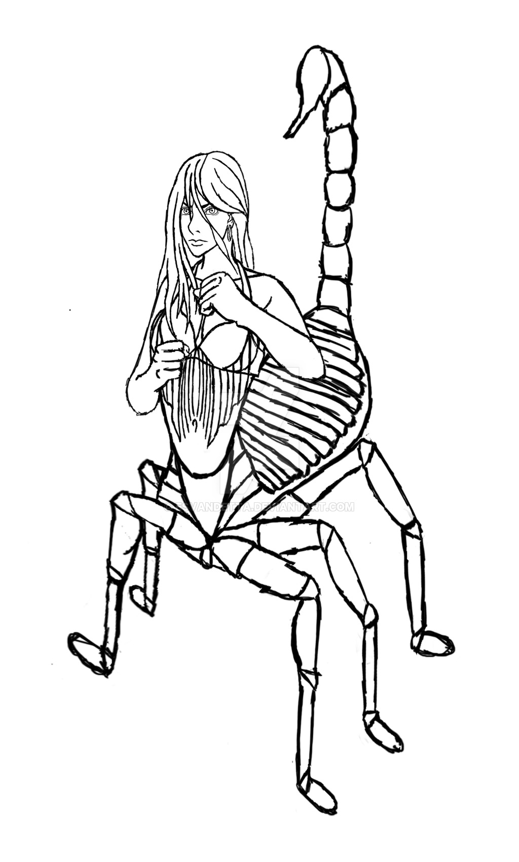 1024x1699 Scorpion Woman Wip By Esvandetta