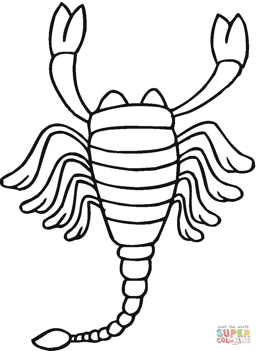 878x1200 Scorpion Coloring Pages To Download And Print For Free