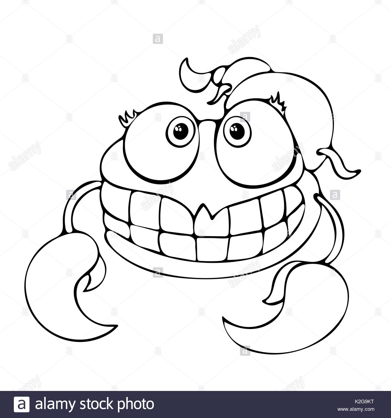 1300x1390 Cartoon Funny Scorpion For Coloring Book Isolated On White Stock