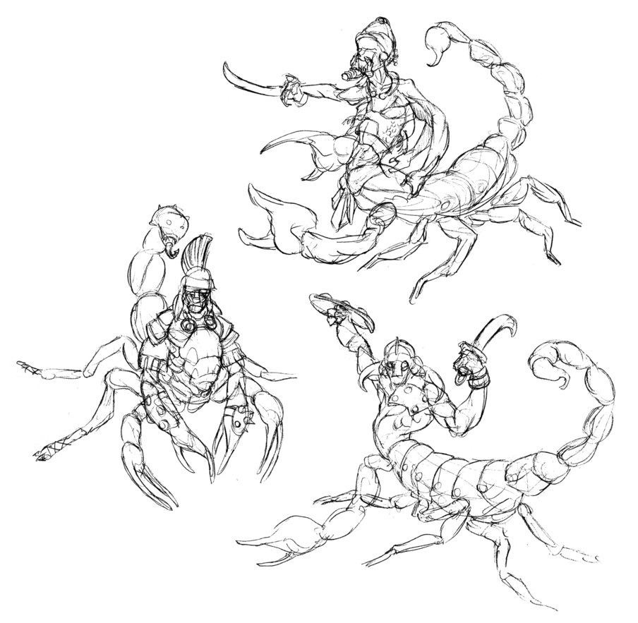 904x883 Scorpion Men Roughs By Thomastapir