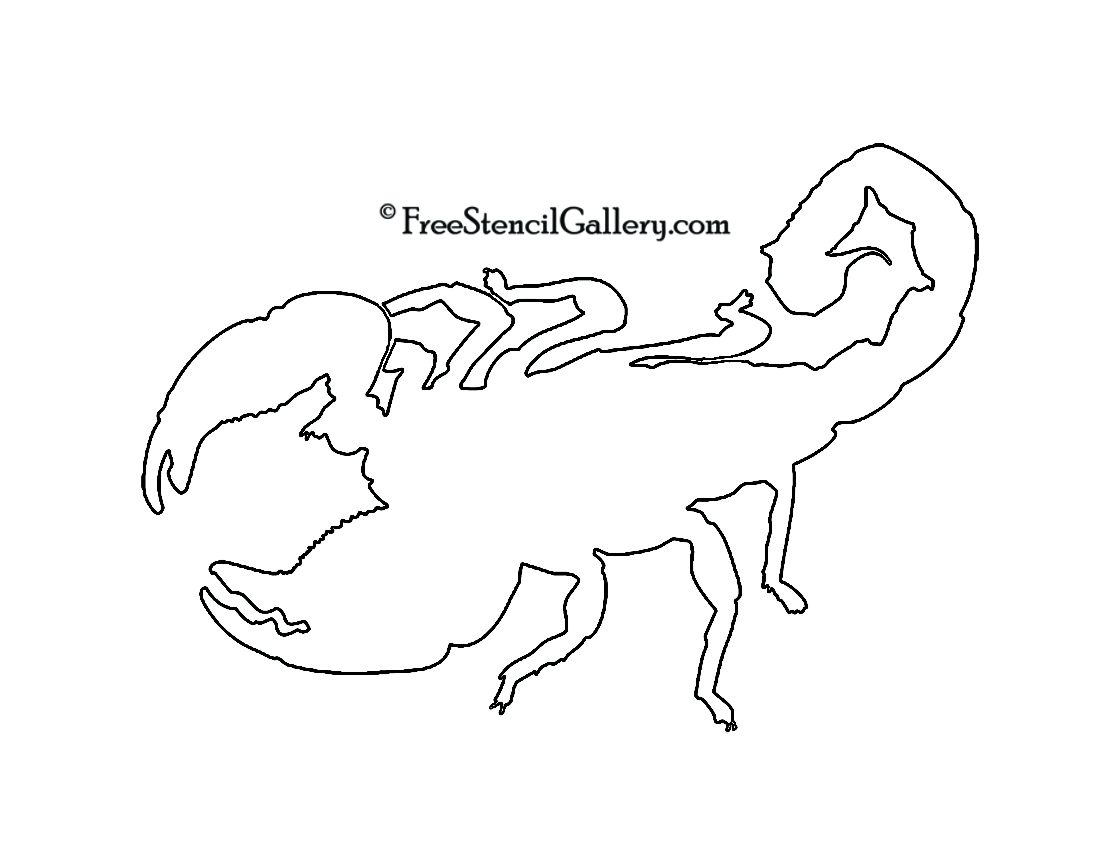 1100x849 Scorpion Silhouette Stencil Free Stencil Gallery