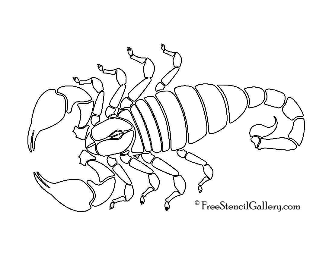 1100x850 Scorpion Stencil Free Stencil Gallery