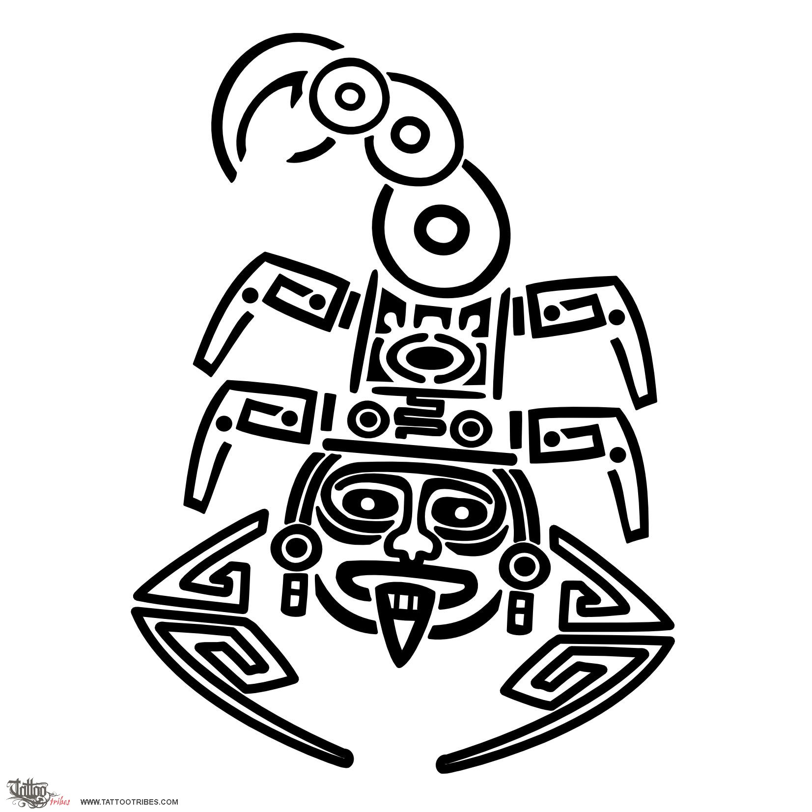 1653x1653 Tattoo Of Aztec Scorpion, Dangerous, Tenacious Tattoo
