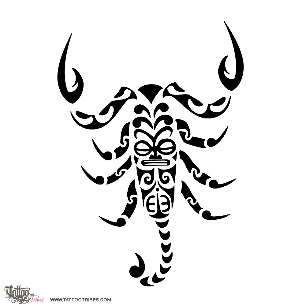 1000x1000 Tattoo Of Scorpion Maori Styled, Life And Death Tattoo